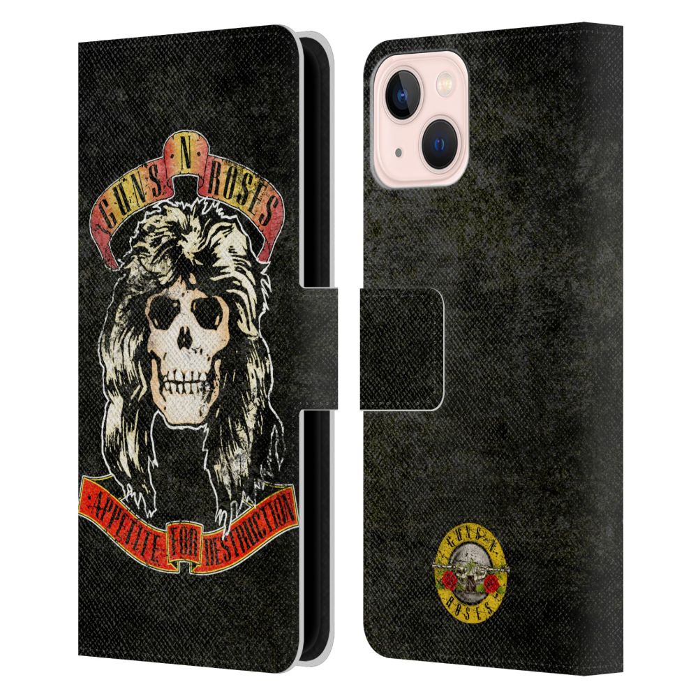 GUNS N ROSES ガンズアンドローゼズ (結成 40周年 ) - Adler レザー手帳型 / Apple iPhoneケース - PGS